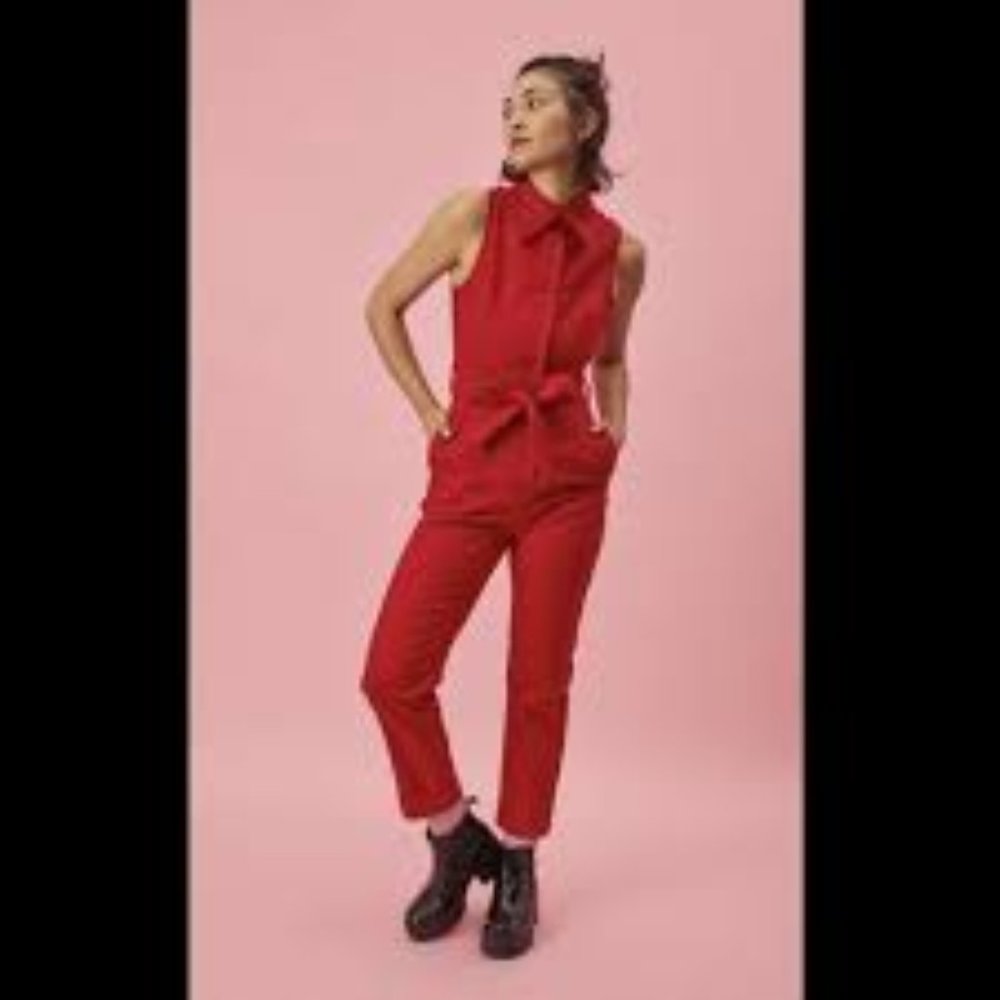 Fashion Brand Company Red Director Jumpsuit